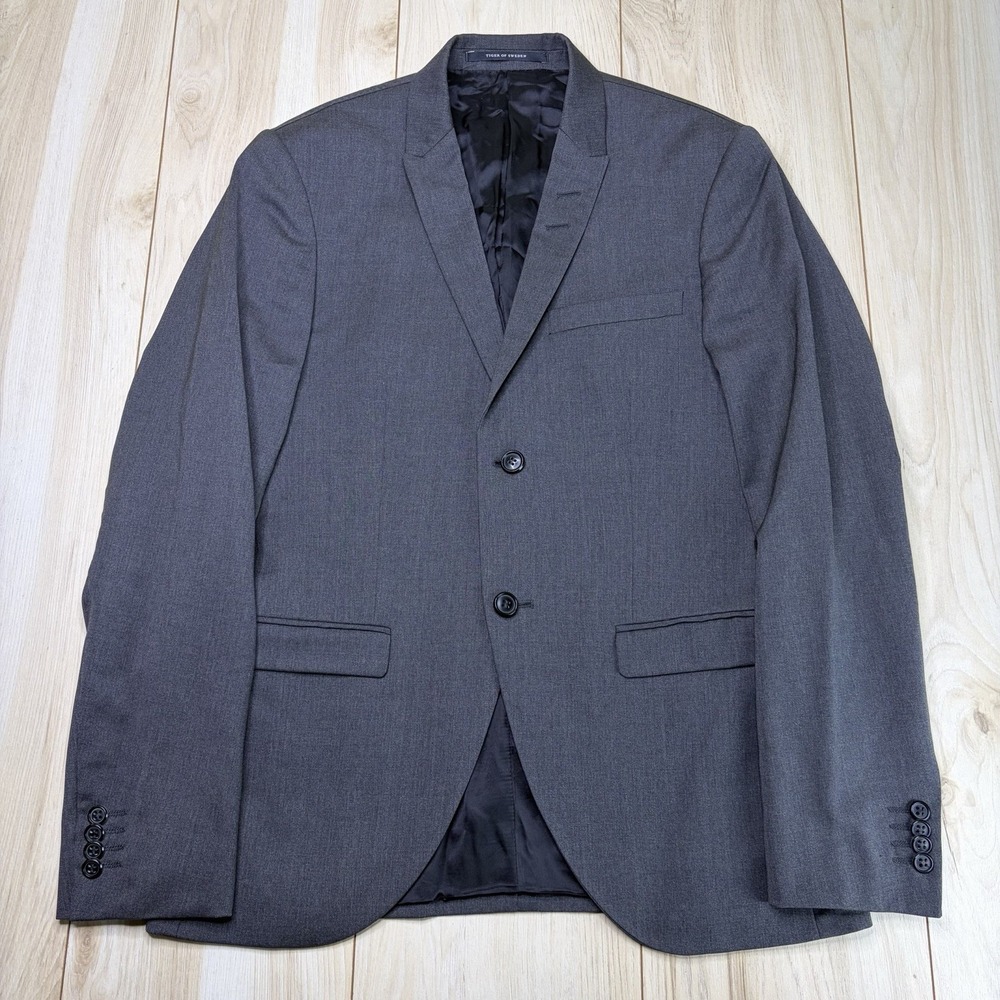 Tiger Of Sweden LANIFICIO F.LLI CERRUTI Wool Blazer Jacket Mens 36S Gray